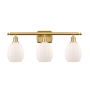 Innovations Lighting Eaton 3 Light 26" Wide Vanity Light Matte White / Satin Gold