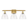 Innovations Lighting Bristol 3 Light 28" Wide Vanity Light Satin Gold / Clear