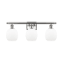 Innovations Lighting Belfast 3 Light 26" Wide Bathroom Vanity Light Brushed Satin Nickel / Matte White