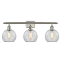 Innovations Lighting Athens 3 Light 26" Wide Vanity Light Brushed Satin Nickel / Clear