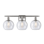 Innovations Lighting Athens 3 Light 26" Wide Vanity Light Brushed Satin Nickel / Seedy
