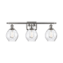 Innovations Lighting Small Waverly 3 Light 26" Wide Bathroom Vanity Light Brushed Satin Nickel / Clear