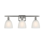 Innovations Lighting Castile 3 Light 26" Wide Bathroom Vanity Light Brushed Satin Nickel / White