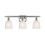 Innovations Lighting Brookfield 3 Light 26" Wide Bathroom Vanity Light Brushed Satin Nickel / White