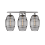 Innovations Lighting Vaz 3 Light 28" Wide Vanity Light Brushed Satin Nickel / Light Smoke