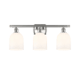 Innovations Lighting Bella 3 Light 26" Wide Vanity Light Brushed Satin Nickel / Glossy White