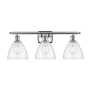 Innovations Lighting Bristol 3 Light 28" Wide Vanity Light Brushed Satin Nickel / Seedy