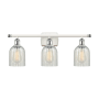 Innovations Lighting Caledonia 3 Light 26" Wide Bathroom Vanity Light White and Polished Chrome / Mouchette