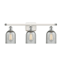 Innovations Lighting Caledonia 3 Light 26" Wide Bathroom Vanity Light White and Polished Chrome / Charcoal