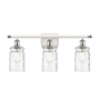 Innovations Lighting Candor 3 Light 26" Wide Bathroom Vanity Light White and Polished Chrome / Clear Waterglass