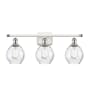 Innovations Lighting Small Waverly 3 Light 26" Wide Bathroom Vanity Light White and Polished Chrome / Clear