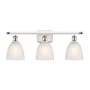 Innovations Lighting Castile 3 Light 26" Wide Bathroom Vanity Light White and Polished Chrome