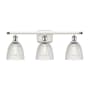 Innovations Lighting Castile 3 Light 26" Wide Bathroom Vanity Light White and Polished Chrome / Clear