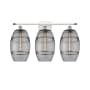 Innovations Lighting Vaz 3 Light 28" Wide Vanity Light White Polished Chrome / Light Smoke