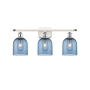 Innovations Lighting Bella 3 Light 26" Wide Vanity Light White Polished Chrome / Princess Blue
