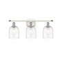 Innovations Lighting Bella 3 Light 26" Wide Vanity Light White Polished Chrome / Clear