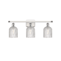 Innovations Lighting Bridal Veil 3 Light 25" Wide Vanity Light White Polished Chrome / Clear