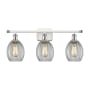 Innovations Lighting Eaton 3 Light 26" Wide Bathroom Vanity Light White and Polished Chrome / Clear