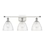 Innovations Lighting Bristol 3 Light 28" Wide Vanity Light White and Polished Chrome / Seedy