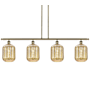 Innovations Lighting Preston 4 Light 48" Wide Linear Pendant Antique Brass / Mercury