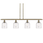 Innovations Lighting Bella 4 Light 48" Wide Linear Pendant Antique Brass / Seedy