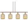 Innovations Lighting Preston 4 Light 48" Wide Linear Pendant Antique Copper / Mercury