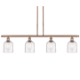 Innovations Lighting Bella 4 Light 48" Wide Linear Pendant Antique Copper / Seedy