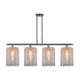 Innovations Lighting Cobbleskill 4 Light 48" Wide Linear Pendant Black Antique Brass / Mercury