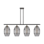 Innovations Lighting Vaz 4 Light 48" Wide Linear Pendant Black Antique Brass / Smoked