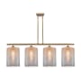 Innovations Lighting Cobbleskill 4 Light 48" Wide Linear Pendant Brushed Brass / Mercury