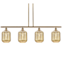 Innovations Lighting Preston 4 Light 48" Wide Linear Pendant Brushed Brass / Mercury
