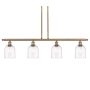 Innovations Lighting Bella 4 Light 48" Wide Linear Pendant Brushed Brass / Clear