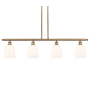 Innovations Lighting Bella 4 Light 48" Wide Linear Pendant Brushed Brass / Gloss White
