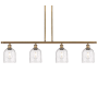 Innovations Lighting Bella 4 Light 48" Wide Linear Pendant Brushed Brass / Seedy
