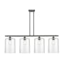 Innovations Lighting Cobbleskill 4 Light 48" Wide Linear Pendant Matte Black / Clear