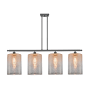 Innovations Lighting Cobbleskill 4 Light 48" Wide Linear Pendant Matte Black / Mercury