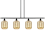 Innovations Lighting Preston 4 Light 48" Wide Linear Pendant Matte Black / Mercury