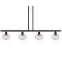 Innovations Lighting Ithaca 4 Light 48" Wide Linear Pendant with Shades Matte Black / Clear Ithaca