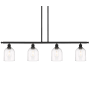Innovations Lighting Bella 4 Light 48" Wide Linear Pendant Matte Black / Clear