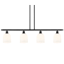 Innovations Lighting Bella 4 Light 48" Wide Linear Pendant Matte Black / Gloss White