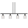 Innovations Lighting Bridal Veil 4 Light 48" Wide Linear Pendant Matte Black / Clear
