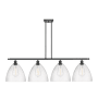 Innovations Lighting Bristol 4 Light 50" Wide Linear Pendant Matte Black / Seedy