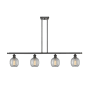 Innovations Lighting Belfast 4 Light 48" Wide Linear Chandelier Oiled Rubbed Bronze / Clear Seedy