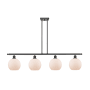 Innovations Lighting Athens 4 Light 48" Wide Linear Pendant with Shade Oil Rubbed Bronze / Matte White