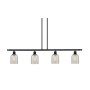 Innovations Lighting Caledonia 4 Light 48" Wide Linear Chandelier Oil Rubbed Bronze / Mouchette