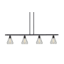 Innovations Lighting Conesus 4 Light 48" Wide Linear Chandelier Oil Rubbed Bronze / Clear Crackle