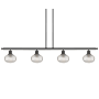 Innovations Lighting Ithaca 4 Light 48" Wide Linear Pendant with Shades Oil Rubbed Bronze / Clear Ithaca