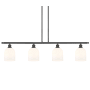 Innovations Lighting Bella 4 Light 48" Wide Linear Pendant Oil Rubbed Bronze / Gloss White