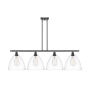 Innovations Lighting Bristol 4 Light 50" Wide Linear Pendant Oil Rubbed Bronze / Clear