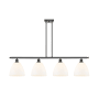 Innovations Lighting Bristol Glass 4 Light 48" Wide Linear Pendant Oil Rubbed Bronze / Matte White